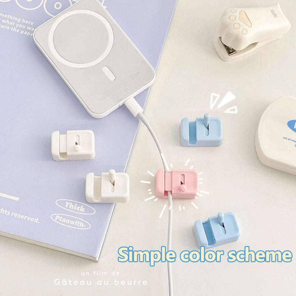 Cable Management Clip For Desk - Simple No-Drill Edge-Mounted Cord Organizer For Charging Cables And Data Wires.