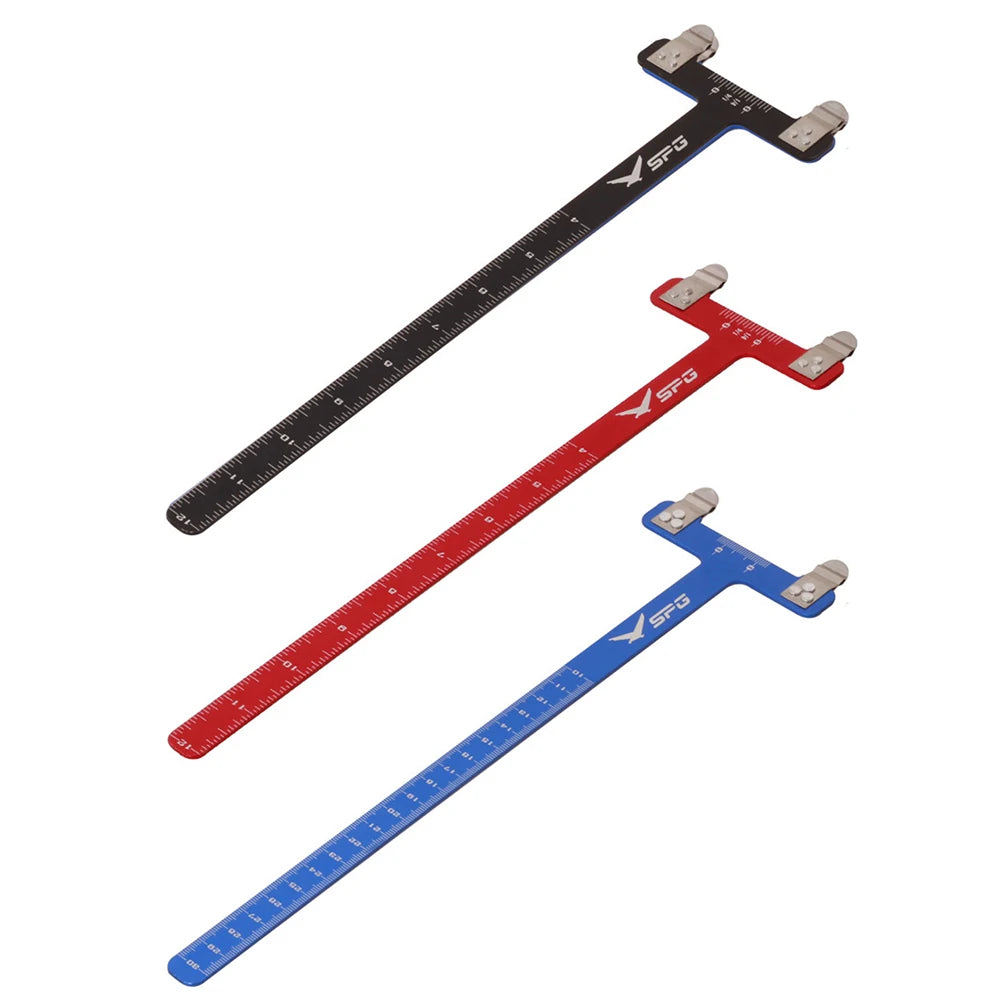 T-Shaped Archery Ruler Stainless Steel Square Bow Ruler Universal Archery Bow Square Bowstring Measurement Tool Bow Accessories