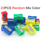 5/10/20PCS Pencil Sharpener Random Mixed Color Plastic Single Hole Manual Pencil Sharpeners Useful Stationery Student Favors ZYF