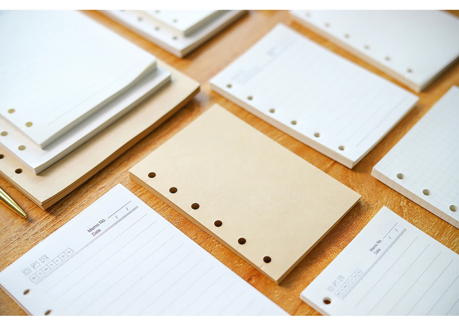 High Quality Ring Binder Notebook A5 Personal A6 A7 A8 Size Insert Refills Loose Leaf Spiral Diary Planner Inner Core 100g Paper