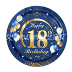 18th 30th 40th 50th 60th 70th Birthday Decorations Men Women Blue Birthday Happy Birthday  Plates Cup Tableware Anniversary