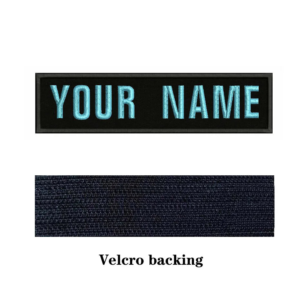 10X2.5cm Embroidery Custom Name Text Patch Stripes Badge Iron On Or Sew On Or  Patches For