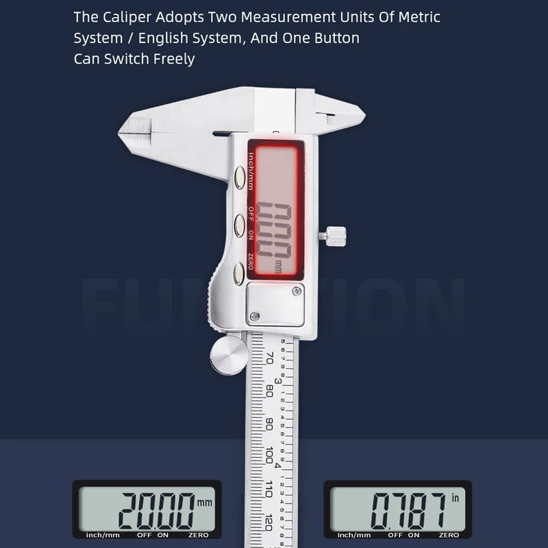 Metal Caliper Digital Caliper Stainless Steel Digital Pachymeter Digital Micrometer Vernier Calipers Metal Gauge Measuring Tools