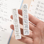 TIANZI 6 Pcs Cartoon Color Teacher Seals Commendation Award Seal Evaluation Stamp Stationery Scrapbook Supplies for Classroom