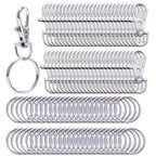 30pcs Metal Swivel Lanyard Snap Hooks and Split Key Rings Chain Hook Keychain for DIY Key chain Making