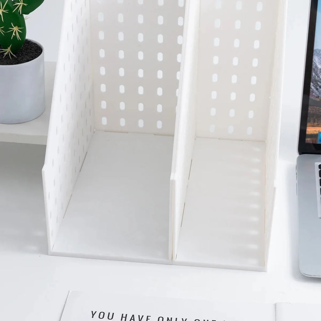 File Storage Box Vertical File Rack Book Storage Rack File Frame Desktop Information Rack File Rack