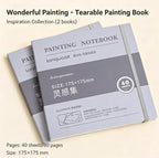 40sheet Tearable Drawing Notebook Sketchbook Handbook 250gsm Paper Mini Book for Watercolor Acrylic Marker Pen Gouache