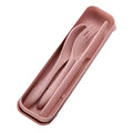Straw Cutlery Set Modern Portable Fork, Spoon, and Knife Set with Storage Case Ideal for Office, School, and Picnics