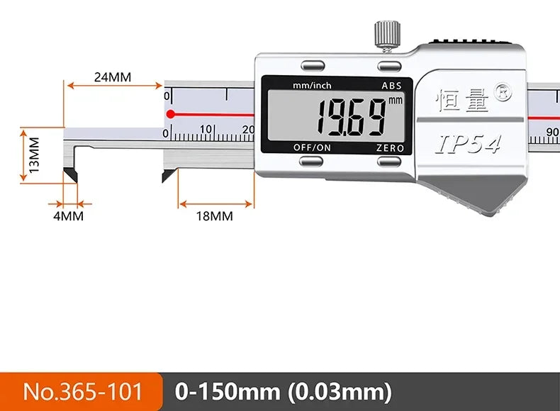 Electronic Inner Groove Width Digital Caliper 4-150 200mm High-Precision 0.01 Hole Inner Groove Measurement Tool