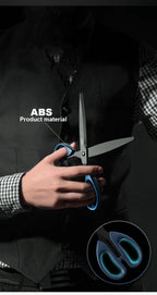 1/2pcs Deli Black Blade Scissors Stationery 180mm 7 Inch Stainless Steel Anti-Rust Sharp Office Home School Craft Cutting Tool