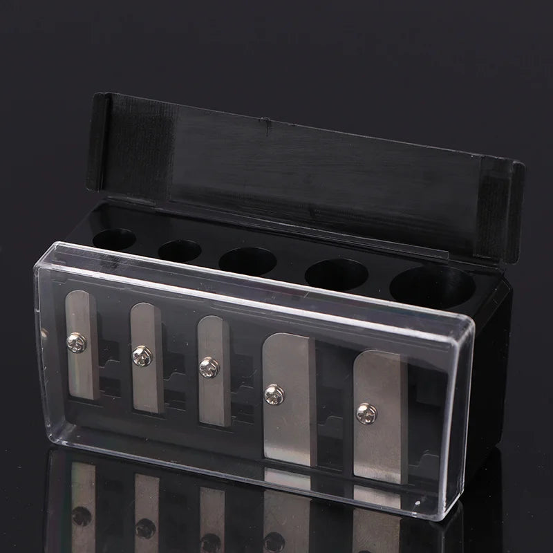 1Pcs 5 Holes Sharpener Multi-functional Pencil Sharpener with Lid for Eyeliner Lipliner Pencils