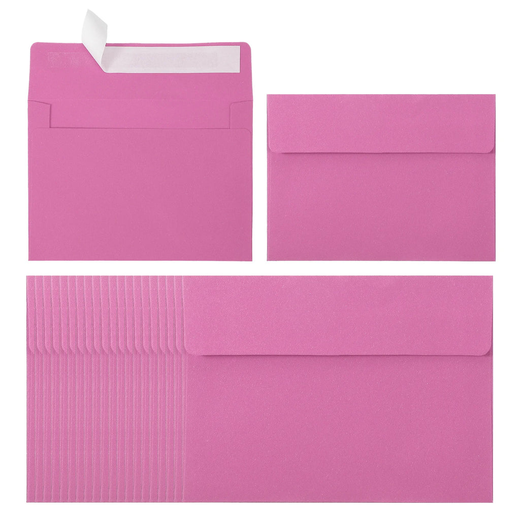 24Pcs A2 Envelopes Self Seal 110gsm Paper Invitation Envelopes for Postcard Wedding Greeting Cards Photos Announcement Mailing