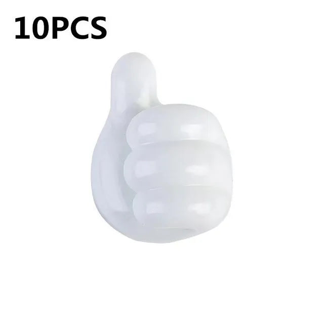 Silicone Thumb Wall Hook Cable Management Wire USB Organizer Clips Wall Hooks Hanger Storage Holder For Kitchen Bathroom Home