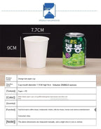 50/100PCS 210/250ml Pure White Paper Cups Disposable Coffee Tea Milk Cup Party Drinking Accessories Camping Party Supplies
