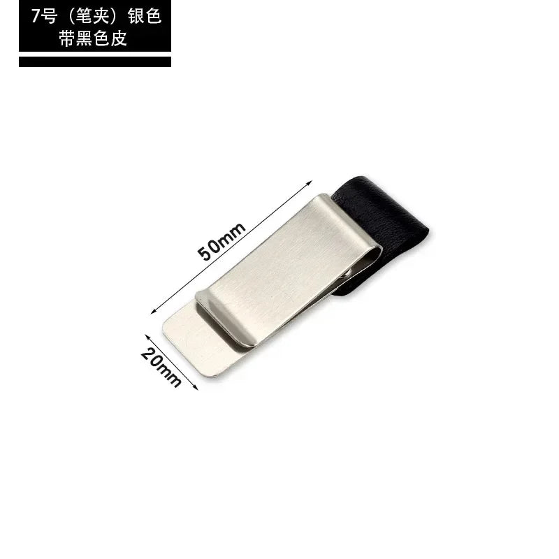 1pc Travelers Notebook Pen Holder Retro Metal Leather Pen Clip Stainless Steel For Midori Travelers Notebook Diary