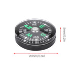 12pcs 20mm Mini Pocket Oil Filled Compass Survival Compasses For Hiking Camping Outdoor Activities Accessory