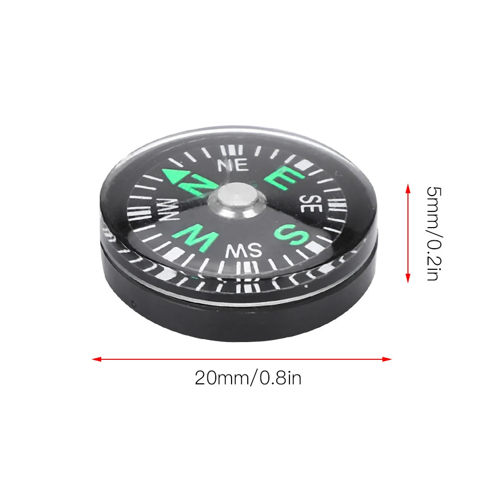 12pcs 20mm Mini Pocket Oil Filled Compass Survival Compasses For Hiking Camping Outdoor Activities Accessory