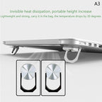 2pcs Universal Mini Laptop Stand Foldable Desktop Feet Holder For Ipad MacBook PC Computer Keyboard Cooling Pad Invisible Stands