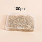100 Heart-Shaped Metal Colorful Paper Clips, Note Card Bookmark Clips, Creative Office Supplies, Stationery Gifts for Friends