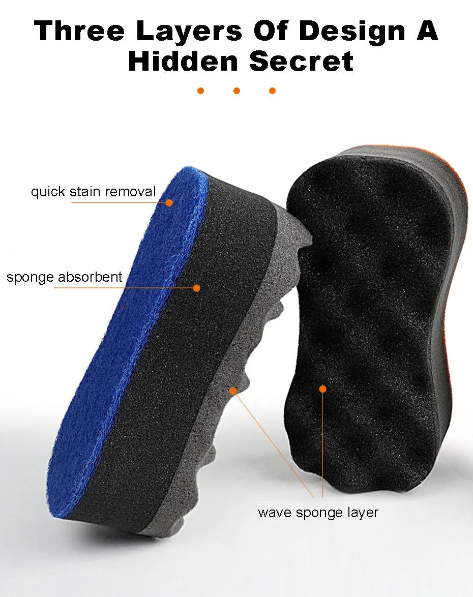 SEAMETAL 1pc Car Damp Clean Sponge Three Layers Wash Sponge Block Remove Duster for Car Detailing Care Tools Washing Accessories