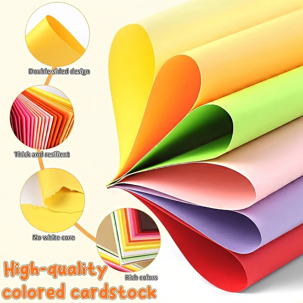 A4 Cardstock 50/40 Sheets Colored Cardstock 50 Colors, 230 gsm Colorful Paper for Card Making, Scrapbooking & DIY Crafts Origami