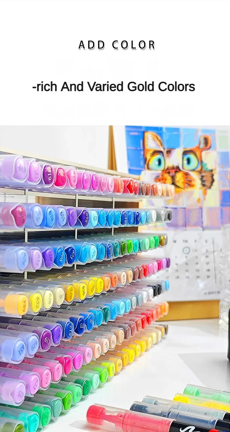 GUANGNA 16 Colors Direct-liquid Acrylic Paint Pens Brush Marker Pen for Rock Painting Stone Ceramic DIY Art Supplies Stationery
