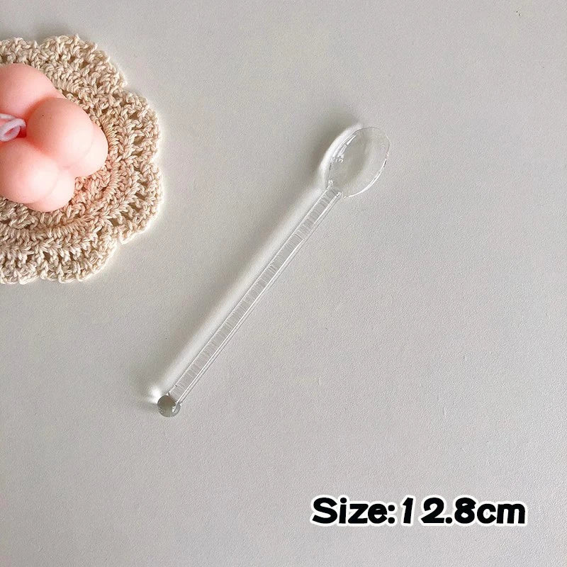 Glass Stirring Rod Moon Star Shape Stir Bar Coffee Cocktail Mixing Sticks Home Party Transparent Aesthetic Cocktail Muddler