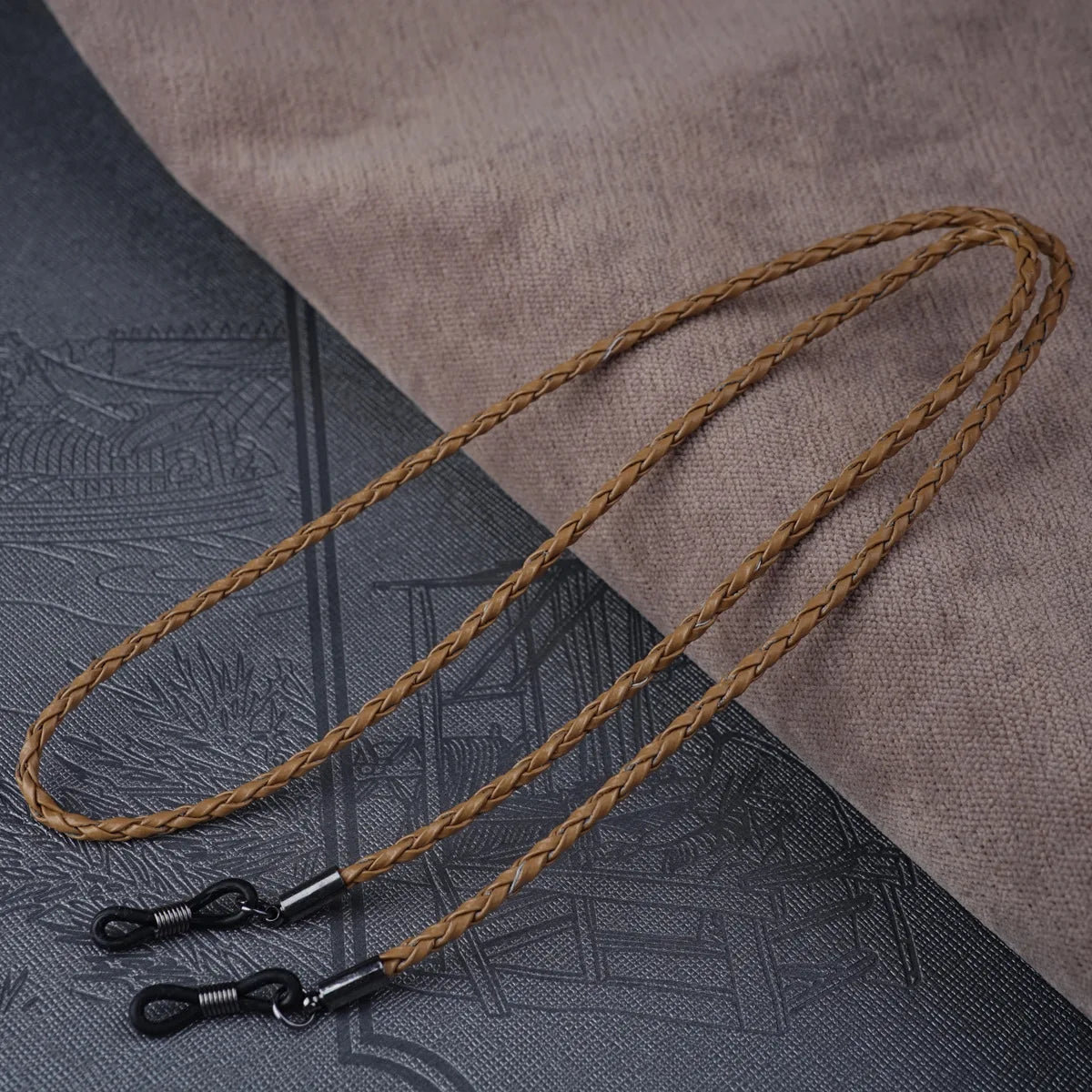1pc Women Men Glasses Leather Rope Chain Woven Glasses Lace Up Outdoor Sports Non-slip Glasses Accessorie﻿(11 Colors for Choose)