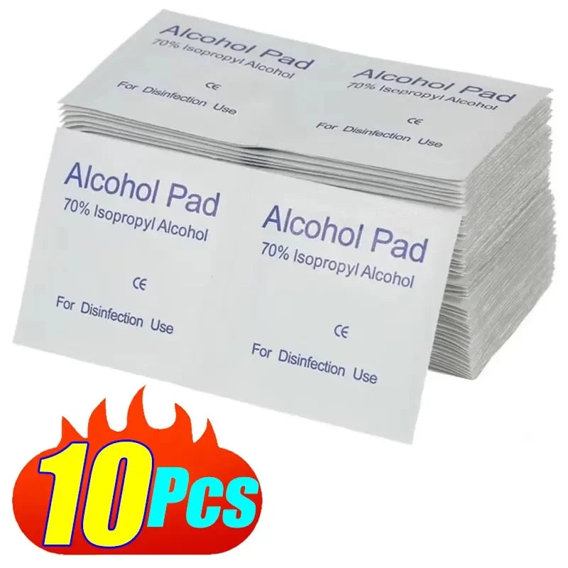 10/100Pcs Car Detailing Disposable Alcohol Disinfection Cotton Pad Wash Care Phone Cleaning Wiper Screen Glasses Cleaning Cotton