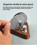 51/53/58MM Portafilter Espresso Universal Filter Storage Rack Coffee Puck Screen Stand Reusable Wooden Coffee Filter Stand