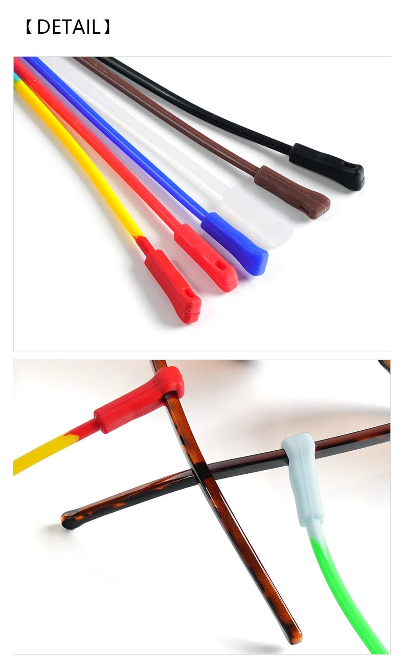 Neutral Silicone Glasses Chain Elastic Anti Slip Eyeglass Lanyard Waterproof Anti Lost Sunglasses Neck Strap Outdoor Sports