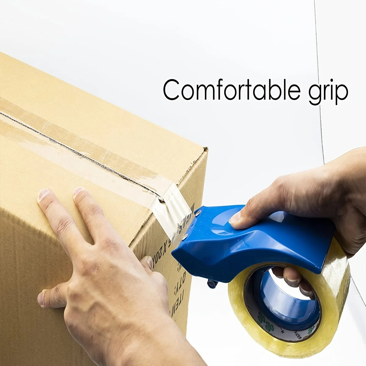 Handheld Metal Heavy Duty Shipping Tape Dispenser Reusable Plastic Tape Cutter Sealing Tape Holder Manual Packing Parcel Machine