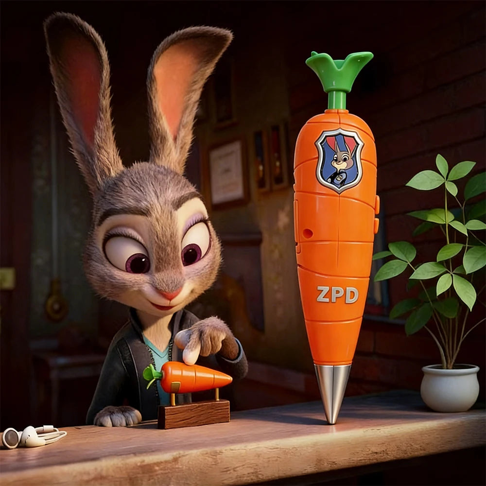 Disney Zootopia 2 Judy Hopps Carrot pen Voice Pen 60 Seconds Recording function Creative Cartoon Ballpoint Pen 2 in 1 fan Gifts