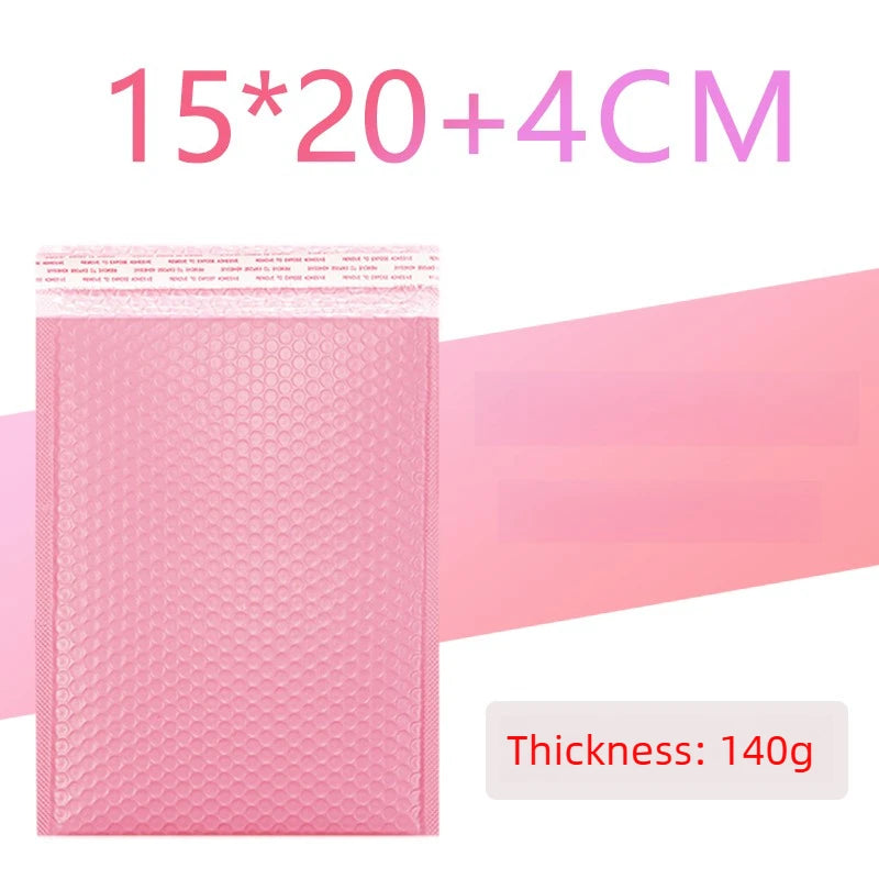 100/1 PCS Pink Poly Bubble Mailers Padded Envelopes Self Seal Padded Envelopes Gift Bags Packaging Envelope School Supplies