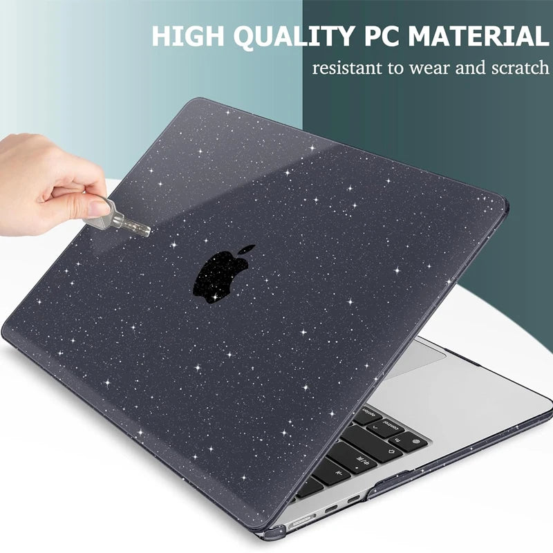 Glitter laptop Cover For 2026 Macbook Air 13.6 Case MacBook Air 15 M4 Chip Case MacBook Pro 14 Pro 16 M5 M3 M2 M1 Pro 13 Case