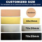 Custom LOGO Blank Metal Aluminium Sublimation Reusable Employee Staff Magnetic Nametag Name Badge With Magnet