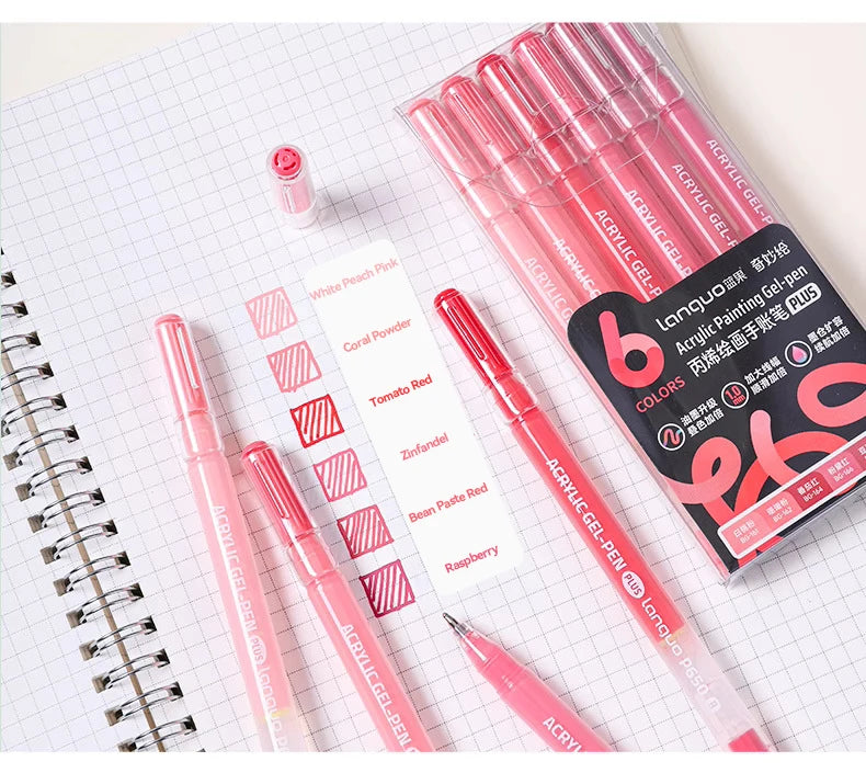 Languo 90 Colors Painting Acrylic Gel Pens Large Capacity Ink Pen for Drawing Diary Diy Coloring Doodling Painting Art Supplies