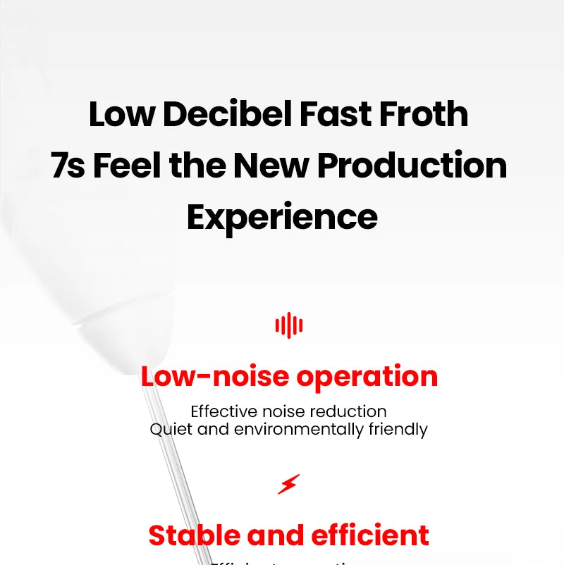 MHW-3BOMEBR Rechargeable Milk Frother Handheld Electric Foam Maker Stainless Steel Whisk Drink Mixer Foamer for Latte/Cappuccino