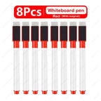 1-48Pcs Magnetic Erasable Whiteboard Pen Color Options Numbering Stationery Office Teaching Supplies for Blackboard Student Note