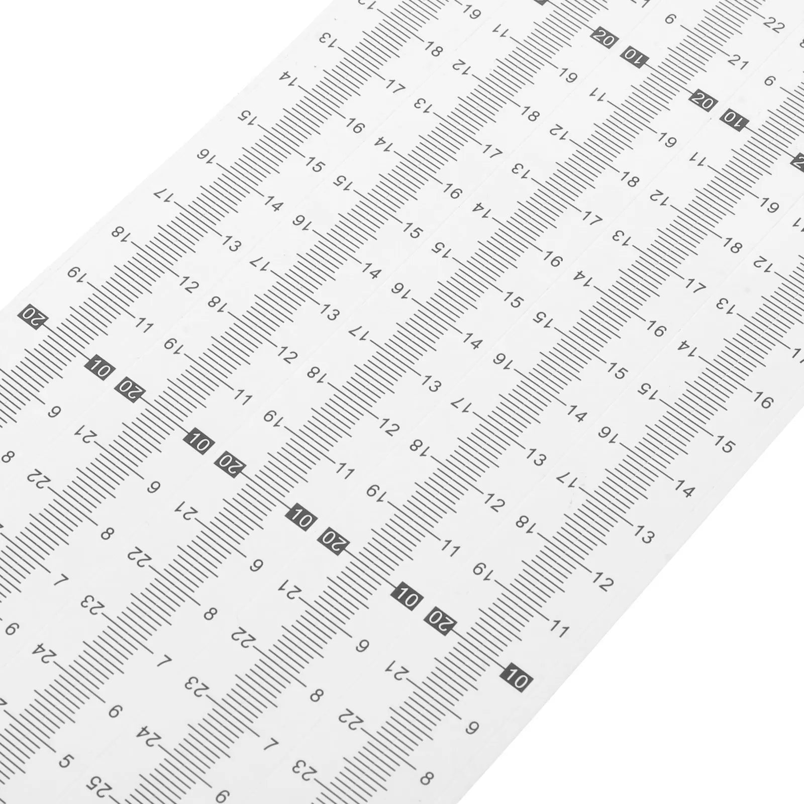 20Pcs Adhesive Measuring Tape Waterproof Self Adhesive Ruler Sticker Flexible PVC Peel Stick Tape Measure for Workbench DIY
