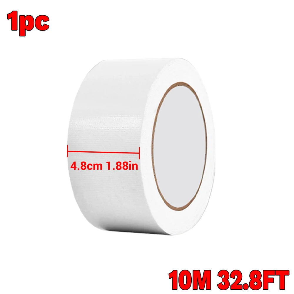 White Duct Tape Heavy Duty Waterproof,No Residue, Easy Tear by Hand for Home Repairs Indoor Outdoor Crafts Packing HVAC
