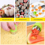 Mini Fruit Forks For Children Kids Cute Animal Food Picks Snack Toothpicks With Vegetable Cutter Set Silicone Lunch Box Dividers