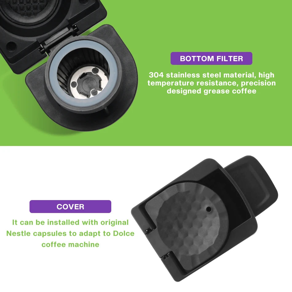 Capsule Adapter For Nespresso Original Capsules Convert for Dolce Gusto Crema Make for Dolce Gusto Coffee Machine CIRCOLO Genio