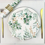 Eucalyptus Napkins Disposable Hand Towels for Bathroom Sage Green Leaves Gueay Dinning,Beverages or Cocktail Disposable