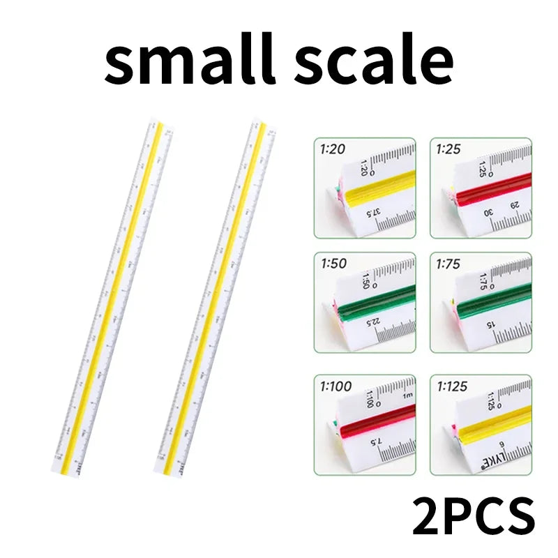Space Ball Multi-functional Triangular Ruler Student Stationery 12.5/30cm Drafting Tool Scale Ruler Architect Technical Ruler