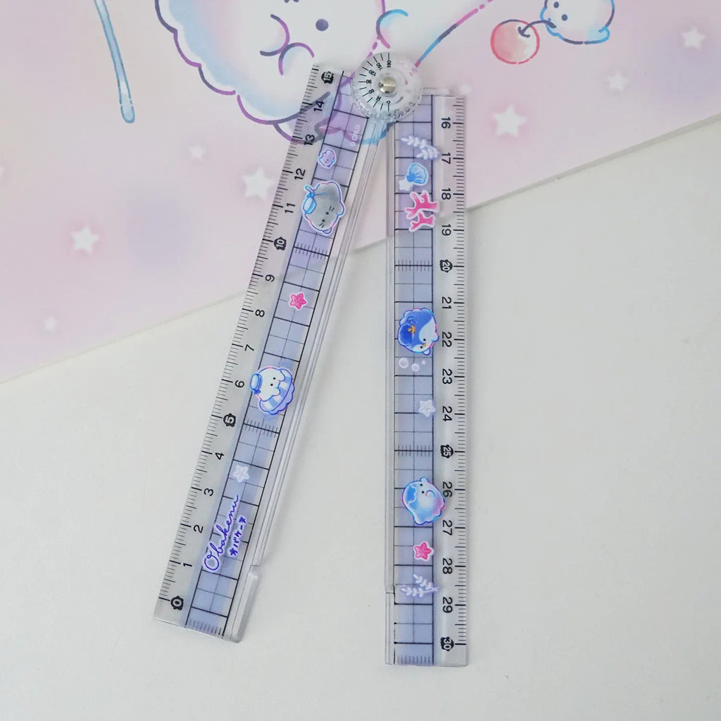 High Quality Folding Ruler Flexible and Portable Clearly Marked Scale Lightweight Measuring Tool Ideal for School & Office Needs