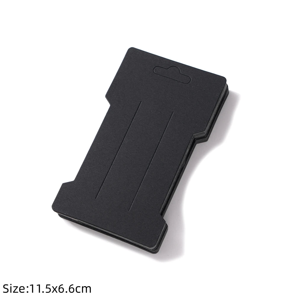 50pcs 6.6x11.5cm Hair Clips Jewelry Display Card Blank Kraft Paper Card Hairclip Price Tag Hairpin Packaging Cardboard Holder