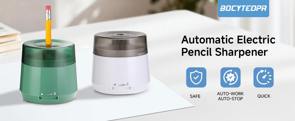 EAGLE Electric Pencil Sharpener USB/Battery Powered, 3s Fast Sharpener for 6-8mm Pencils 2 Point Options for School Home Office
