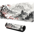 Sakura Scenery Mouse Pad Large Anti-Slip Rubber Gaming MousePad Durable Thick Seam Edge Suitable for Office and Gaming Desk Mats