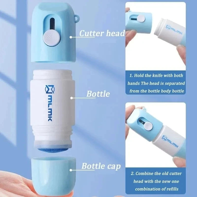 2 In 1 Thermal Paper Correction Fluid With Unboxing Knife Durable Thermal Paper Data Identity Protection Fluid Eraser Box Opener